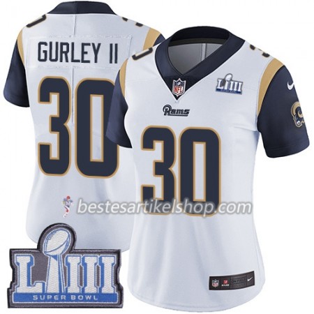 Damen Los Angeles Rams Trikot Todd Gurley II 30 Nike Weiß 2019 Super Bowl LIII